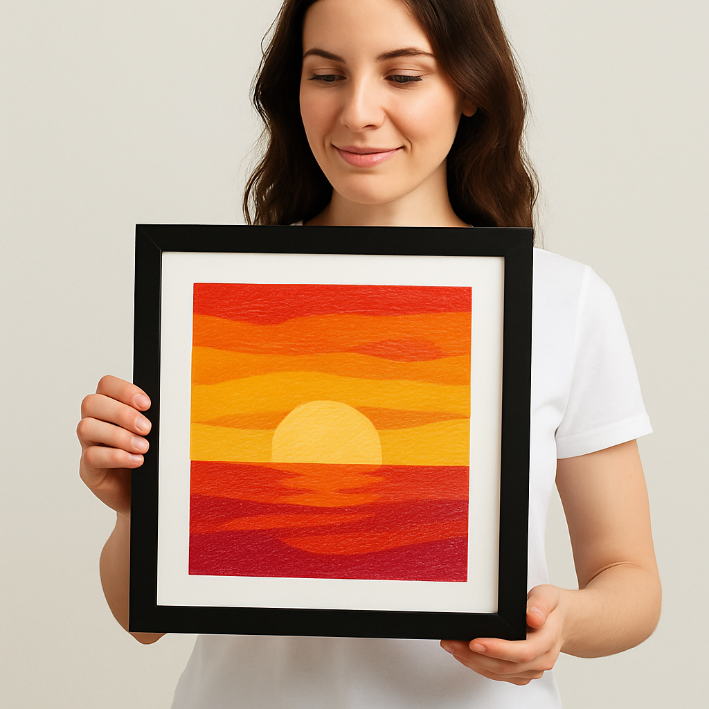 Inspiratie kunstwerk: Abstracte zonsondergang