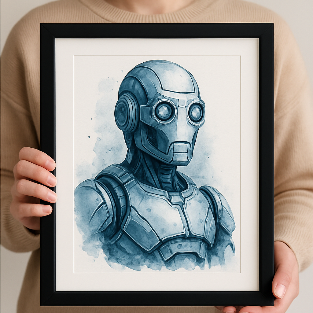 Inspiratie kunstwerk: Futuristisch robot portret